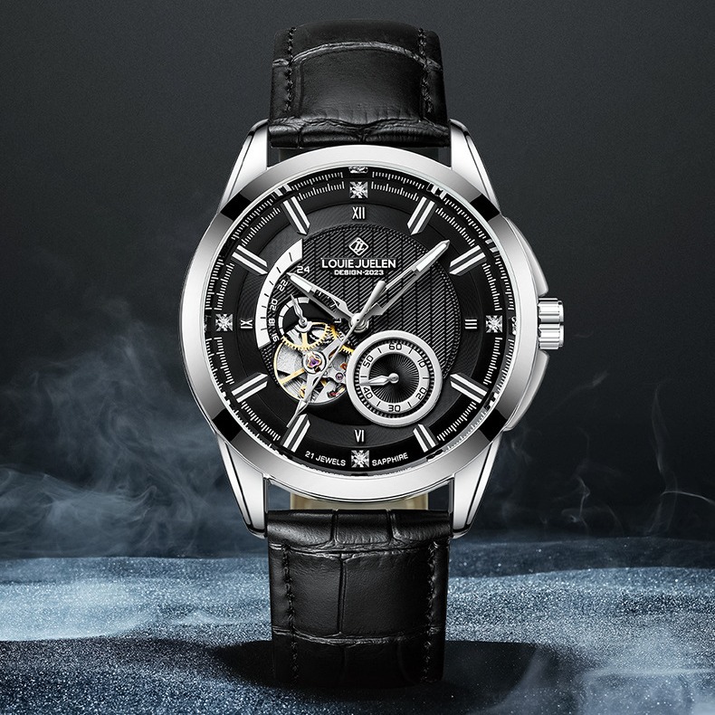 Seiko Watch Presage - Edelstahl Neue Black Knight Serie Skelett