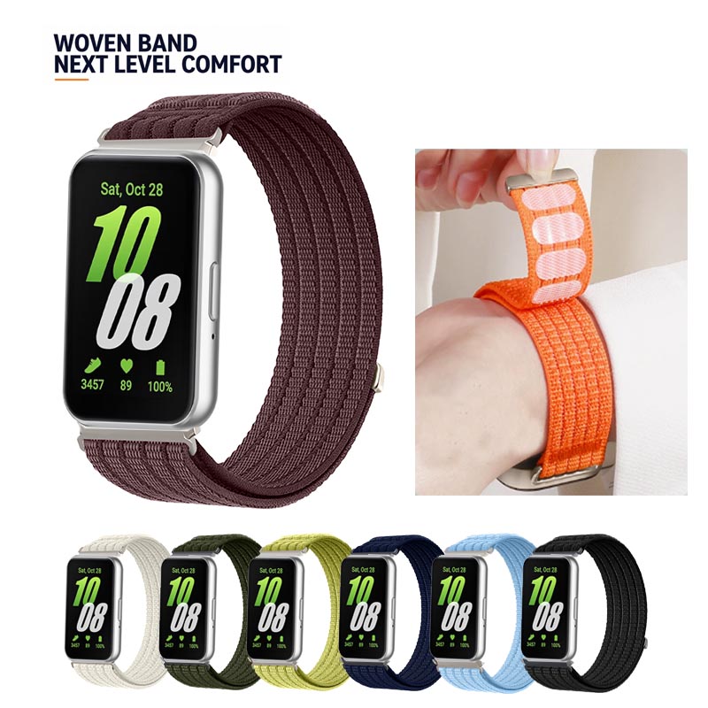 Sport Loop Velcro - Atmungsaktives Sport-Nylon-Schlaufenarmband + Verbindungselement für Samsung