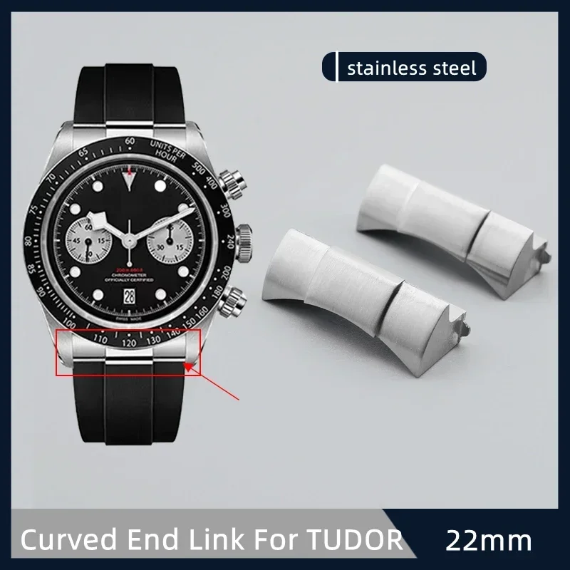 Curved Spring Bar - 22 mm Edelstahl-nahtlose Verbindung Uhrenzubehör gebogener