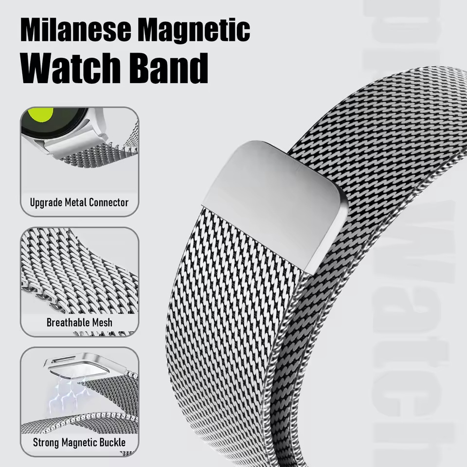 18/20/22mm Stahlgitter-Milanes – Milanese Loop Magnetic Bewertung und Preis