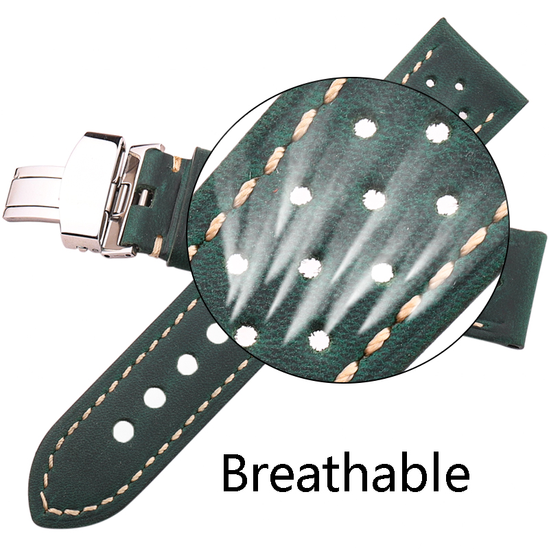 Retro-Uhrenarmbänder aus Kalbs – Curved Spring Bar Bewertung und Preis